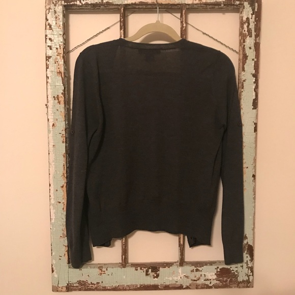 Charcoal Gray Cardigan, Medium - Picture 2 of 5